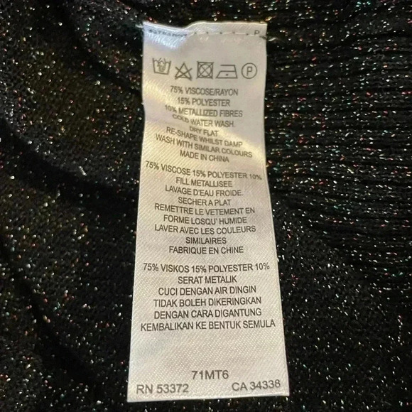 French Connection black  sparkly dress sz 2 - Picture 9 of 9